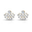 Avarta Gold Sparkle Petal Earrings With Lab Diamonds