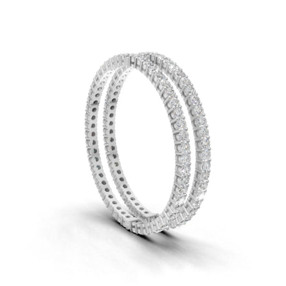 Avarta Jewellery Sterling Silver 15 Cents Each Openable Line Diamond Bangle