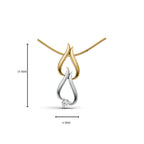 Avarta Jewellery Dual Tone Gold Lab Diamond Pendant