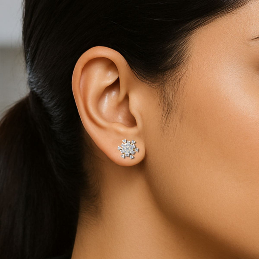 Avarta Gold Mystique Stud Earrings With Lab Diamonds