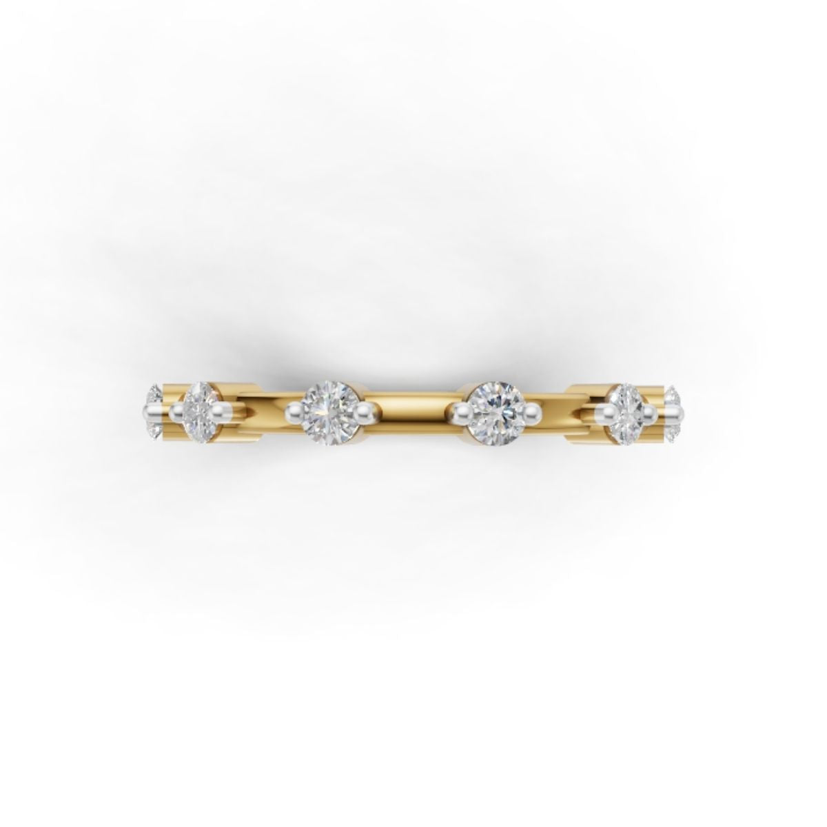 Avarta Trending Gold Minimalistic Eternity Band with Certified Lab Diamonds – Elegant & Timeless Design