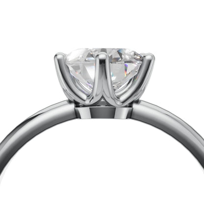 Avarta Jewellery 80 Cents Crown Solitaire Platinum Ring