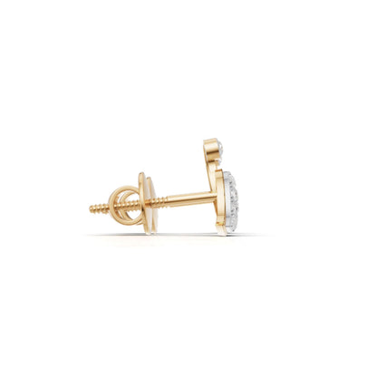 Avarta Gold Peacock Diamond Studs Earrings for Girls & Women