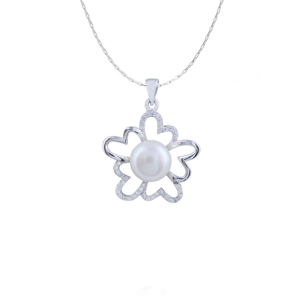 Affordable Vigorous Pearl Pendant Set with Chain and Ring – Elegant Jewelry by Avarta Jewellery