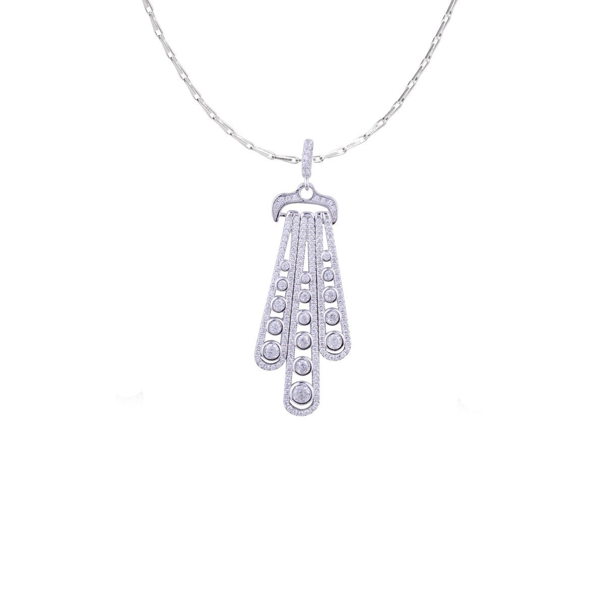 Avarta Jewellery Sterling Silver Embracing Pendant Set With Chain &amp; Ring