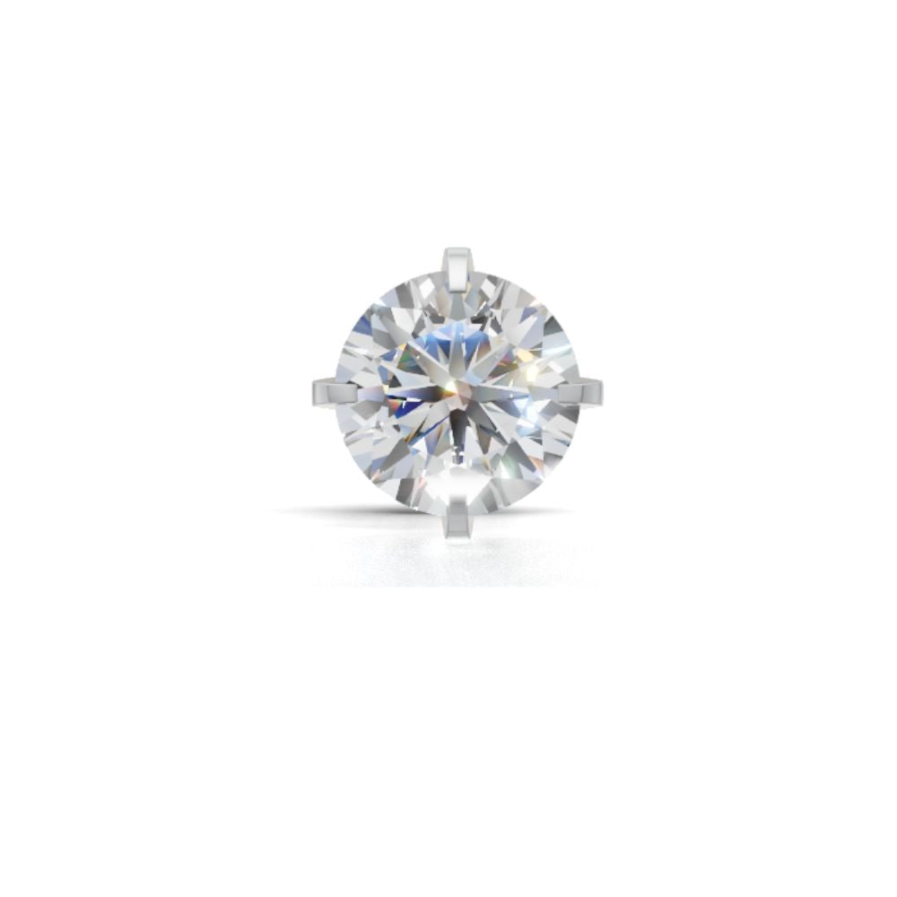 Sterling Silver 50 cents Moissanite Studs - Single Pcs
