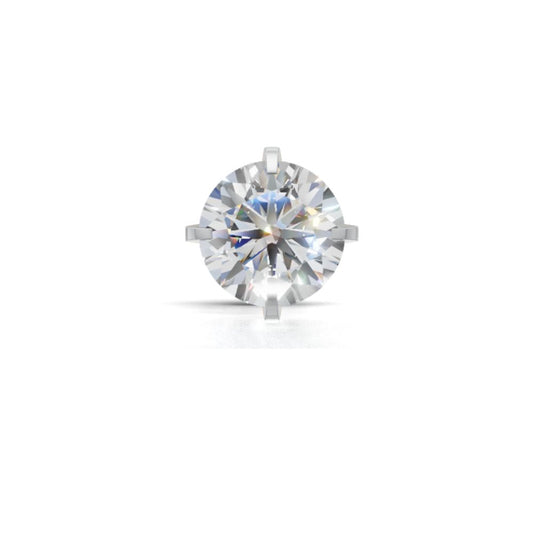 Sterling Silver 50 cents Moissanite Studs - Single Pcs
