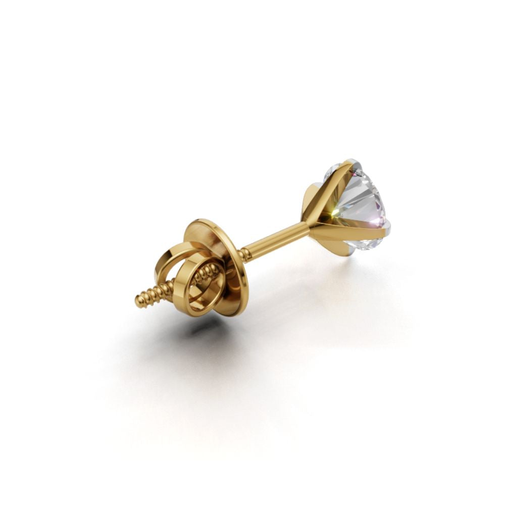 Sterling Silver 50 cents Moissanite Studs - Single Pcs