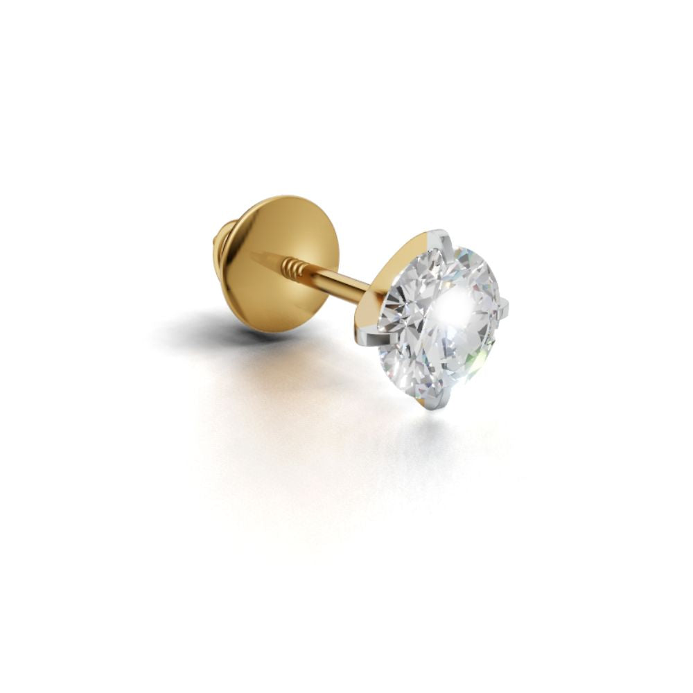 Sterling Silver 50 cents Moissanite Studs - Single Pcs