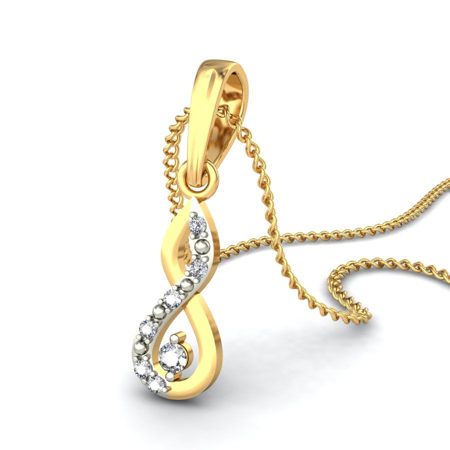 Avarta Jewellery Infinity Pendant With Lab Grown Diamond Main image
