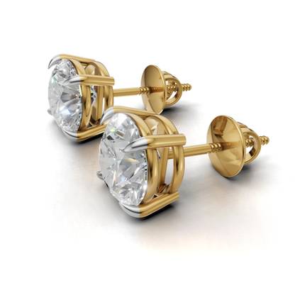 Avarta Sterling Silver 2 Carat Each Stud Earrings