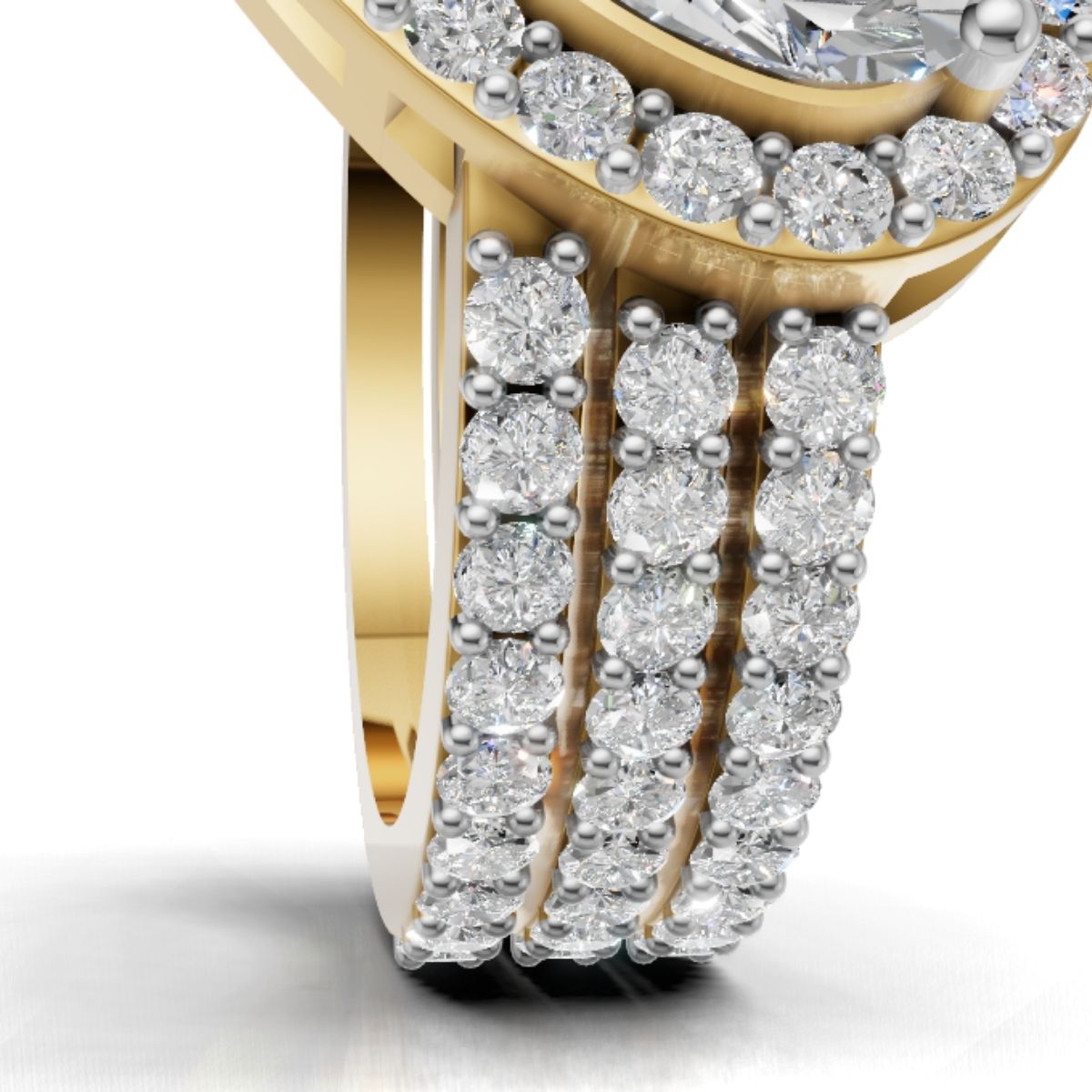 Avarta Elegance Heart Halo Ring With Lab Diamond