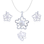 Affordable Vigorous Pearl Pendant Set with Chain and Ring – Elegant Jewelry by Avarta Jewellery