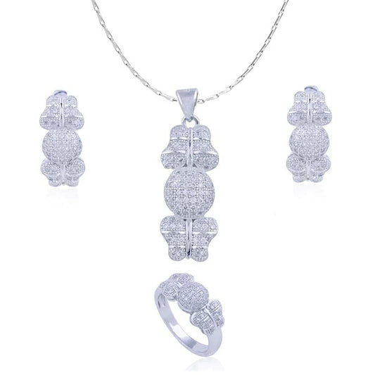 Avarta Jewellery Sterling Silver Butterfly Pendant Set With Chain