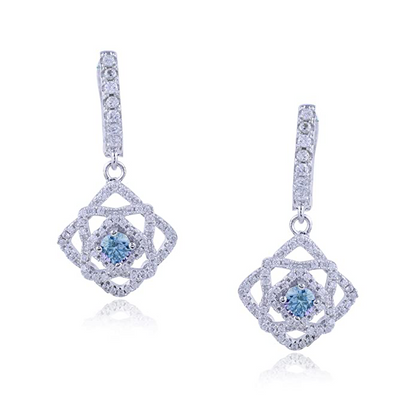 Avarta Jewellery Sterling Silver Blue Tourmaline Pendant Set With Chain