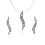 Avarta Sterling Silver American Diamond Pendant Set For Girls &amp; Women