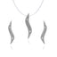 Avarta Sterling Silver American Diamond Pendant Set For Girls &amp; Women