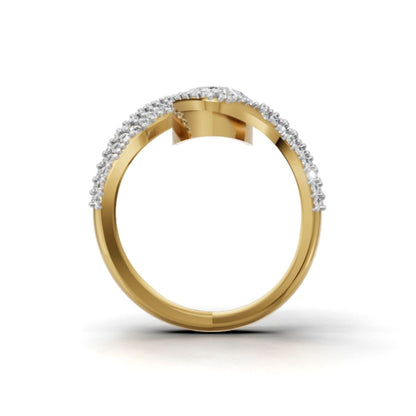 Avarta Solitaire Lab Diamond Ring in 9K-14K-18K Gold, Pear Shape Modern Design, Timeless Luxury, Unique Diamond Ring