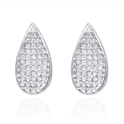 Avarta Jewellery 925 Sterling Silver Stud Earring With Cubic Zirconia For Women & Girls