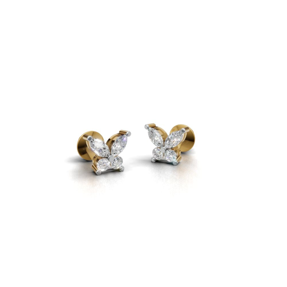 Avarta Butterfly Moissanite Earrings