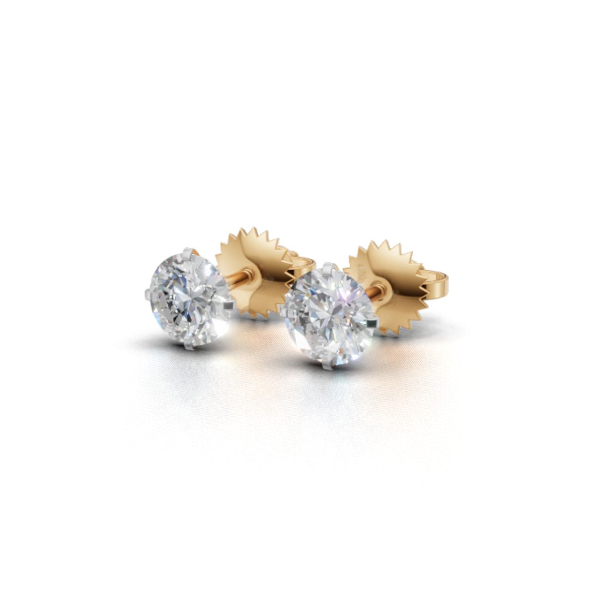 Trending 14K & 18K Gold 25 Cents Each Lab Grown Diamond Solitaire Stud Earring by Avarta Jewellery
