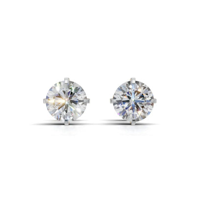 Avarta 1.50 Carat Each Solitaire Studs - Sterling Silver
