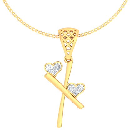 "X" for Xtra Special - Because Basic Initials Are For Basic People, Sparkling Twin Heart Lab Grown Diamond Pendant in 9K/14K/18K Gold, Your Ex Deserves to See This Glow
