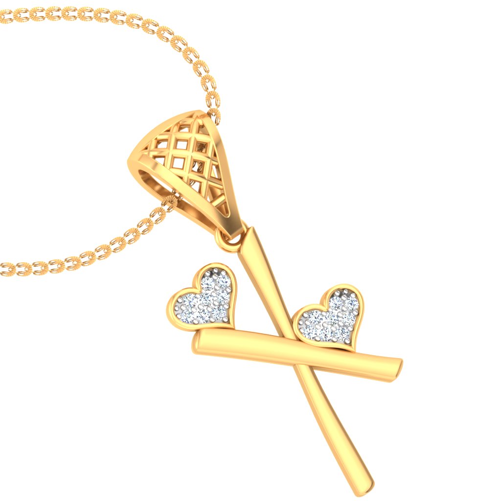 "X" for Xtra Special - Because Basic Initials Are For Basic People, Sparkling Twin Heart Lab Grown Diamond Pendant in 9K/14K/18K Gold, Your Ex Deserves to See This Glow