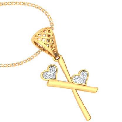 "X" for Xtra Special - Because Basic Initials Are For Basic People, Sparkling Twin Heart Lab Grown Diamond Pendant in 9K/14K/18K Gold, Your Ex Deserves to See This Glow