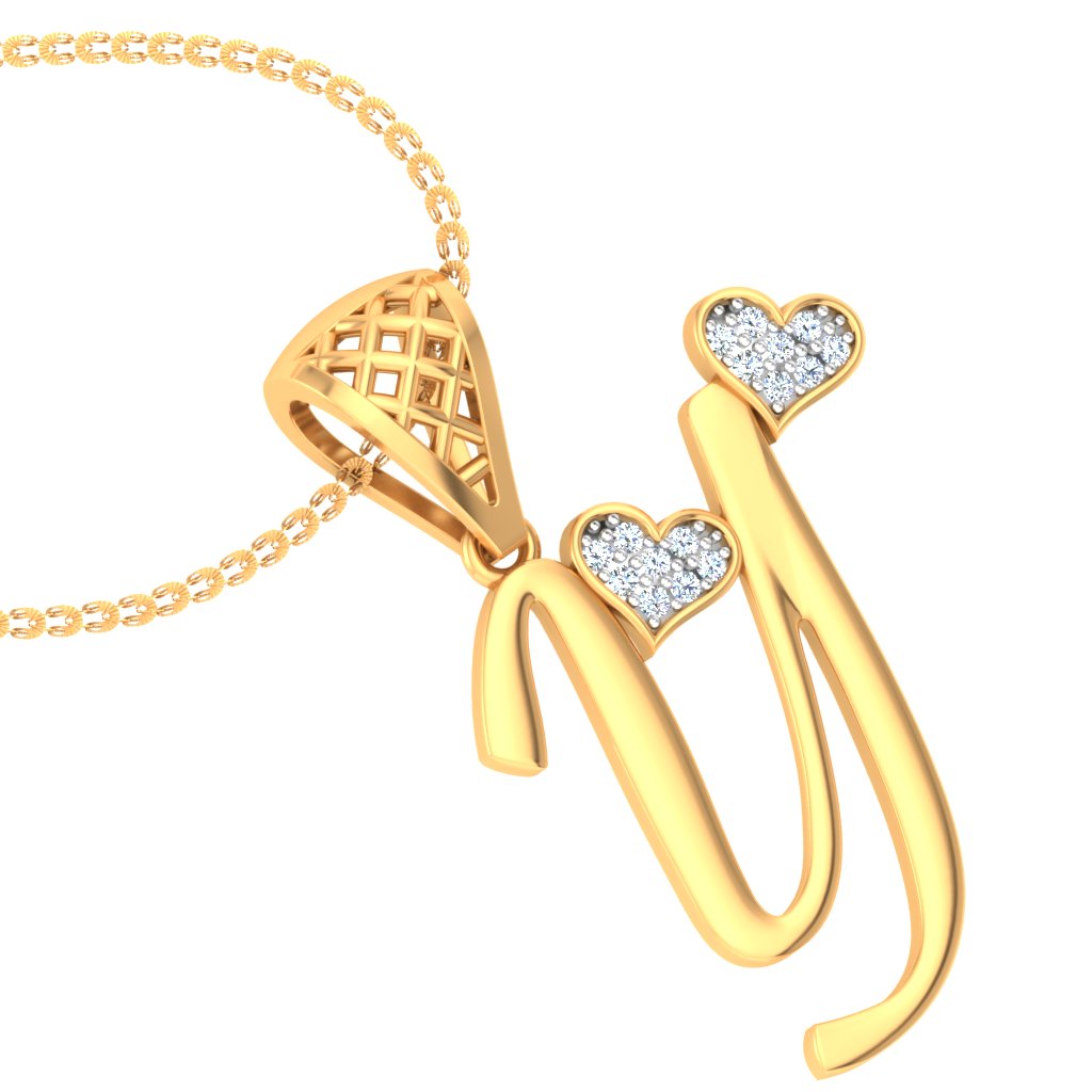 "Y" for Yes, It’s Expensive Looking (But Don’t Tell Anyone) - Twin Hearts Initial Lab Grown Diamond Pendant (Subtle? Never Heard Of It)