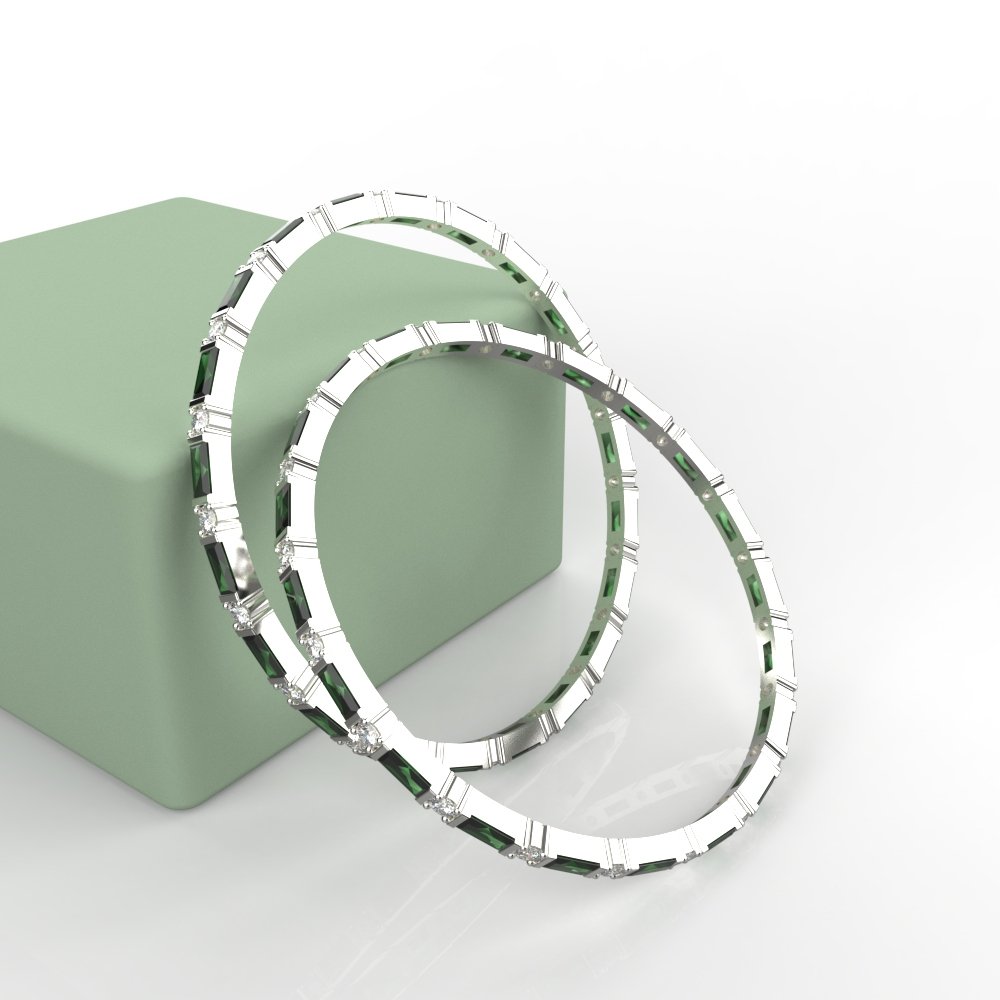 Avarta Jewellery Sterling Silver Gemstone Bangle