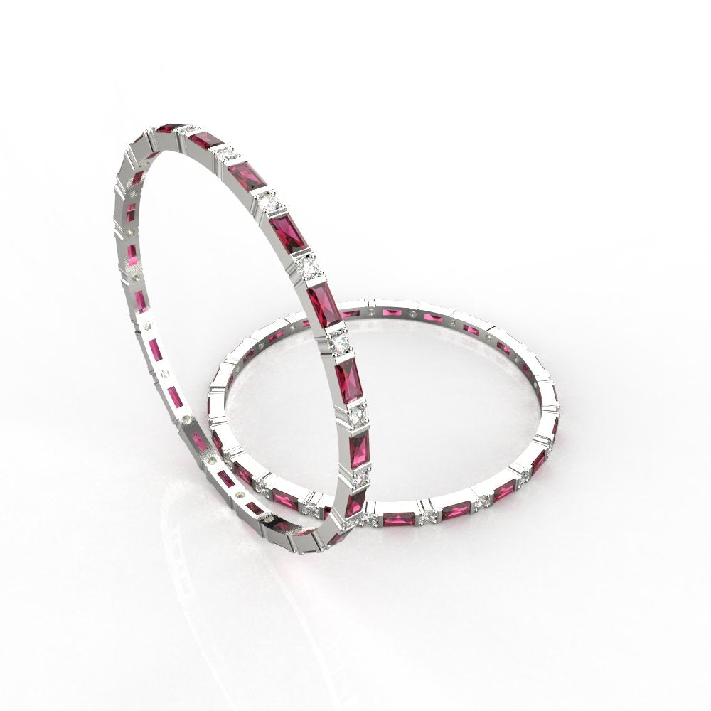 Avarta Jewellery Sterling Silver Gemstone Bangle