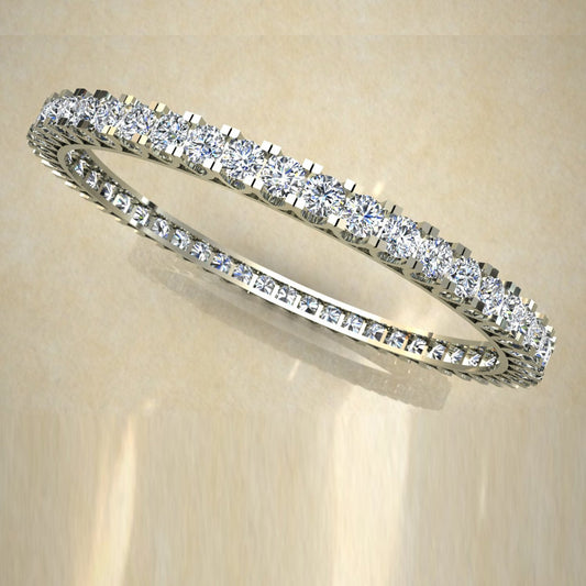 Avarta Jewellery 92.5 Sterling Silver Bangle or Kada With American Diamonds For Girls &amp; Women