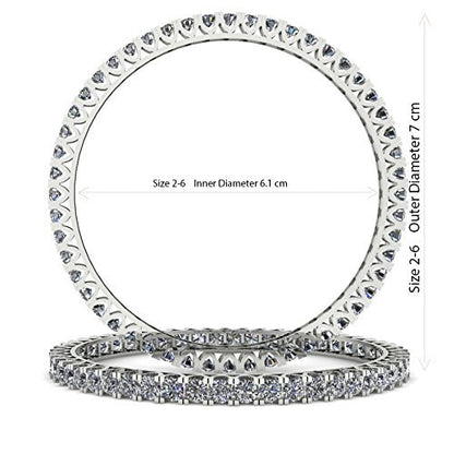 Avarta Jewellery 92.5 Sterling Silver Bangle or Kada With American Diamonds For Girls &amp; Women