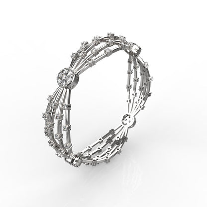 Avarta Jewellery 92.5 Sterling Silver American Diamond Bangle For Girls &amp; Women