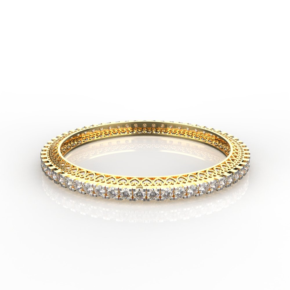 Avarta Jewellery 15 Cents Line Diamond Bangle with Lab Grown Diamonds