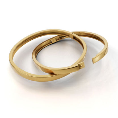 Avarta Gold Unisex Stackable Bracelet – Openable Bangle in 9K, 14K & 18K Gold