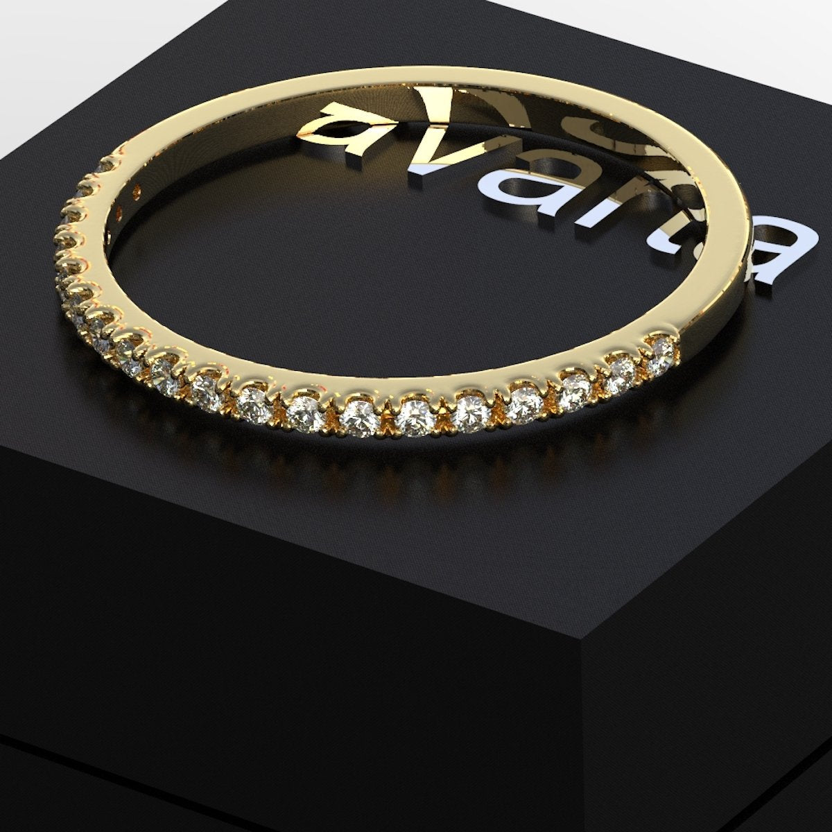 Avarta Jewellery 18K Gold Diamond Half Eternity Ring