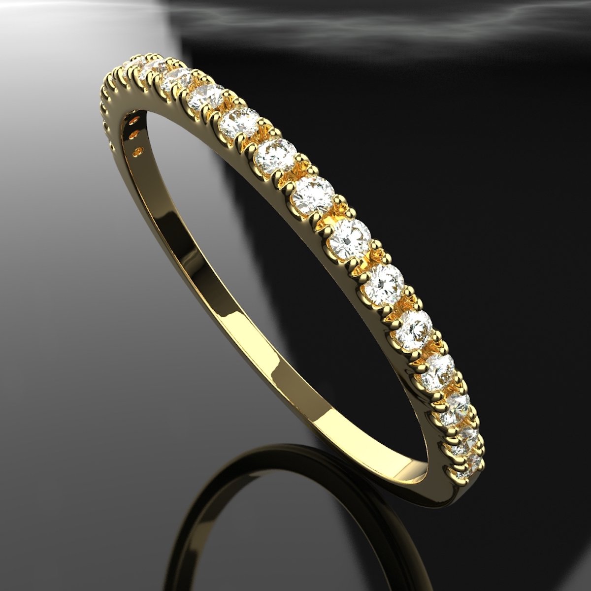 Avarta Jewellery 18K Gold Diamond Half Eternity Ring