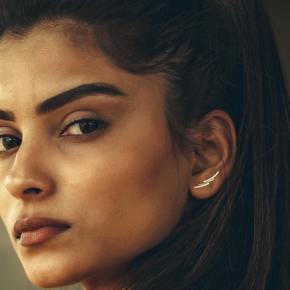 Avarta Jewellery 18K BIS Hallmarked Gold Diamond Earrings For Girls &amp; Women Secondary image