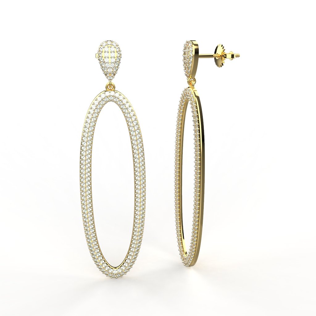 Avarta 18k Cosmic Moissanite Earring For Girls &amp; Women
