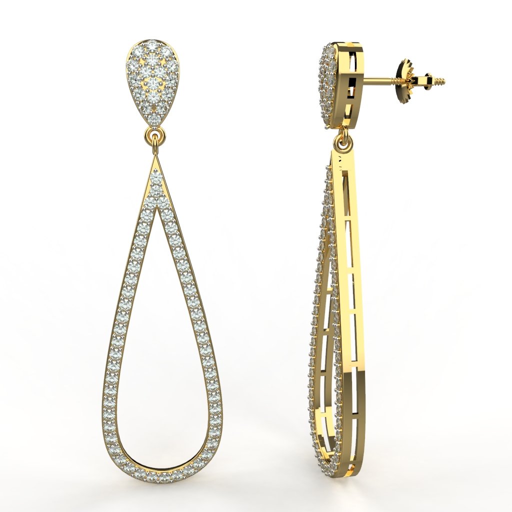 Avarta Jewellery Enchantic 18k Gold Moissanite Earrings For Girls &amp; Women