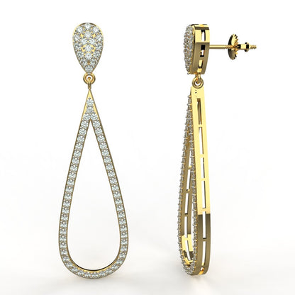 Avarta Jewellery Enchantic 18k Gold Moissanite Earrings For Girls &amp; Women