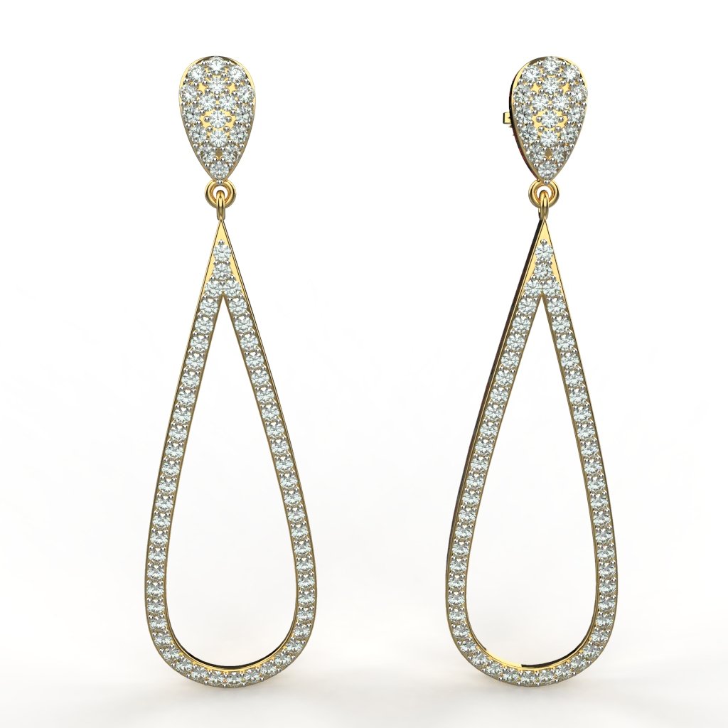 Avarta Jewellery Enchantic 18k Gold Moissanite Earrings For Girls &amp; Women