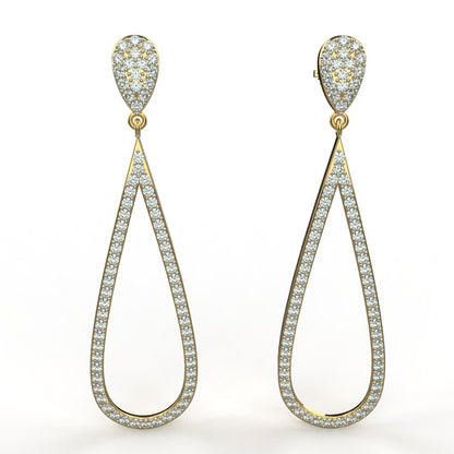 Avarta Jewellery Enchantic 18k Gold Moissanite Earrings For Girls &amp; Women