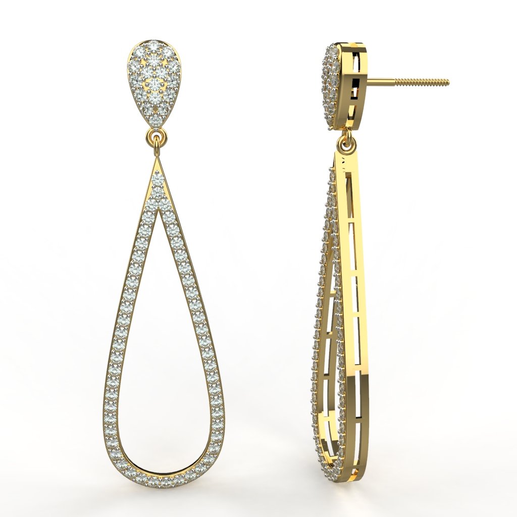 Avarta Jewellery Enchantic 18k Gold Moissanite Earrings For Girls &amp; Women