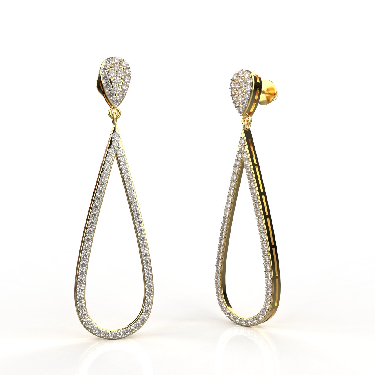 Avarta Jewellery 14k Enchantic Moissanite Diamond Dangler Earrings