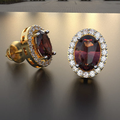 Avarta 18k Gold 1.10 Carat Each Ruby Studs
