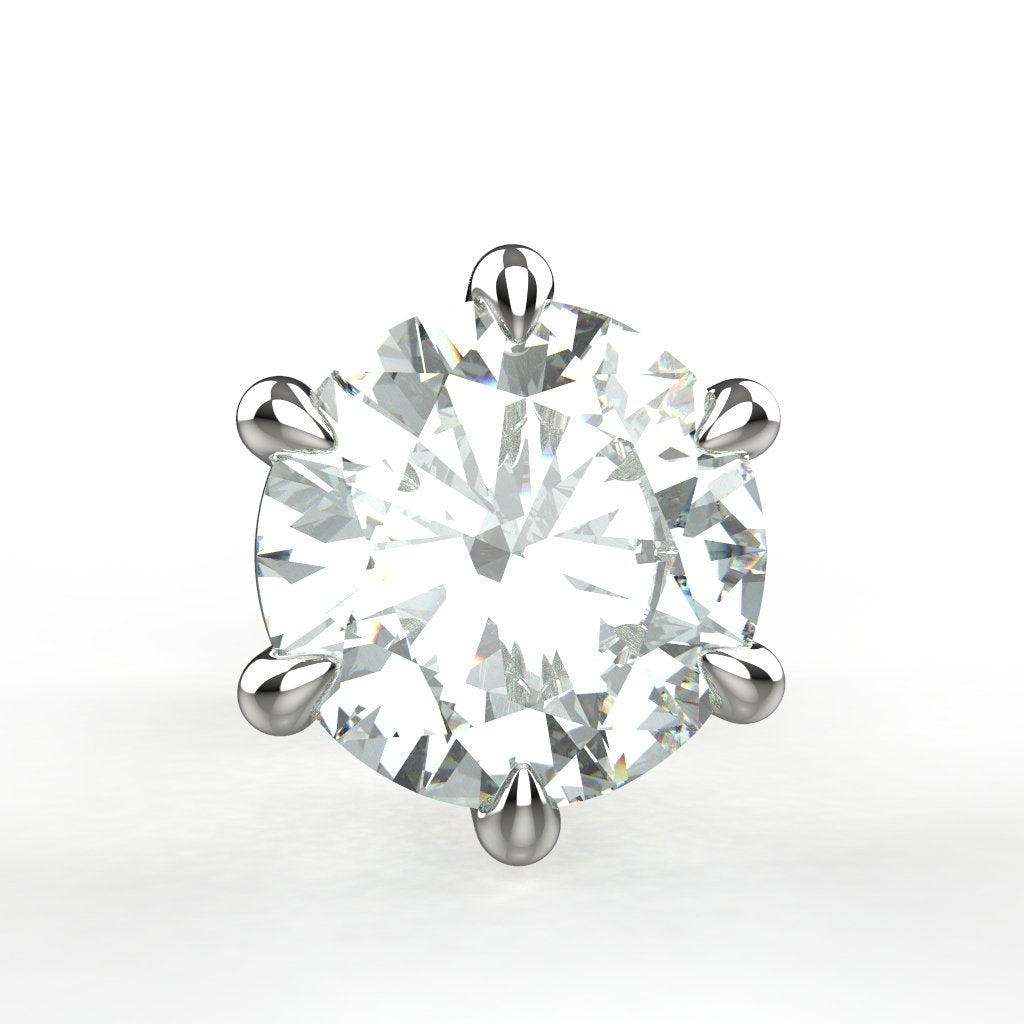 Avarta Jewellery 92.5 Sterling Silver 0.80 Carat Each Unisex Solitaire Studs Earrings for Girls &amp; Women