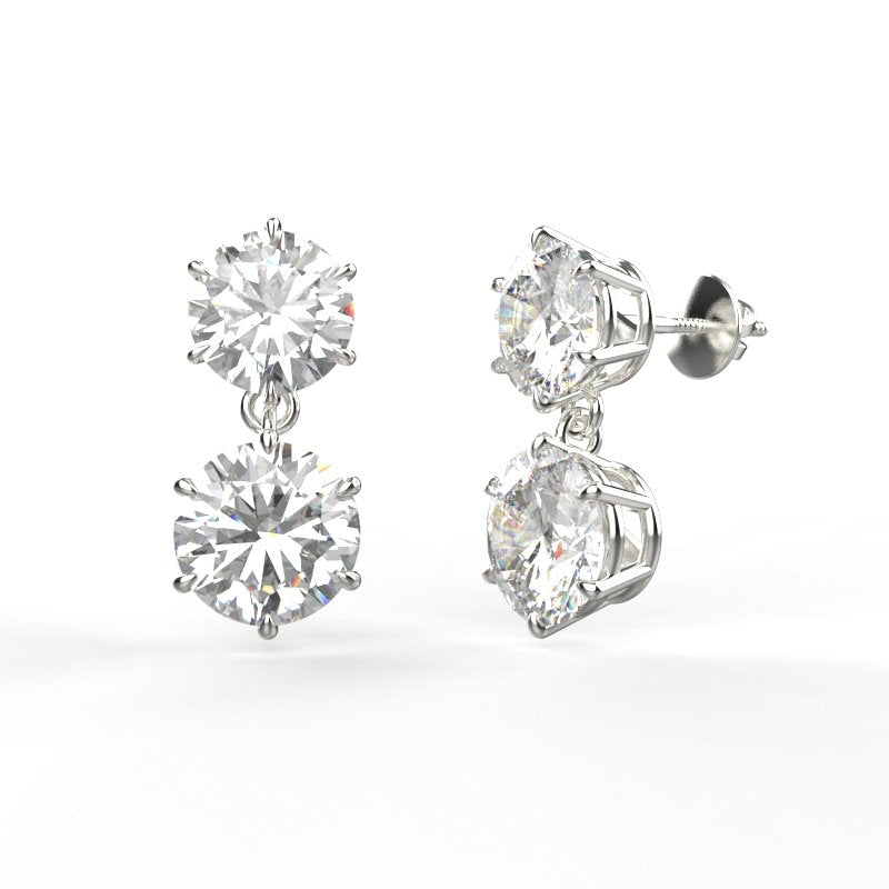 Avarta Jewellery 92.5 Sterling Silver 10 Carat Moisanite Earring